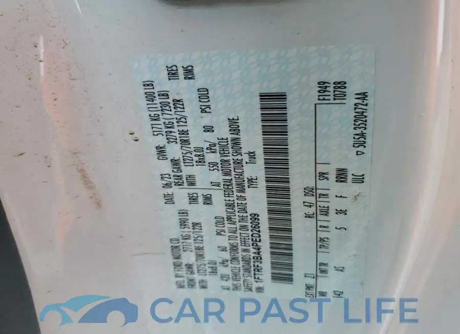 1FTRF3BA4PED26099# 12