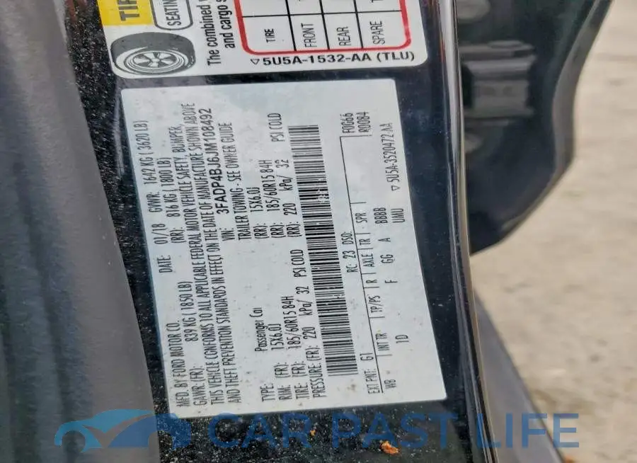 3FADP4BJ6JM108492# 13