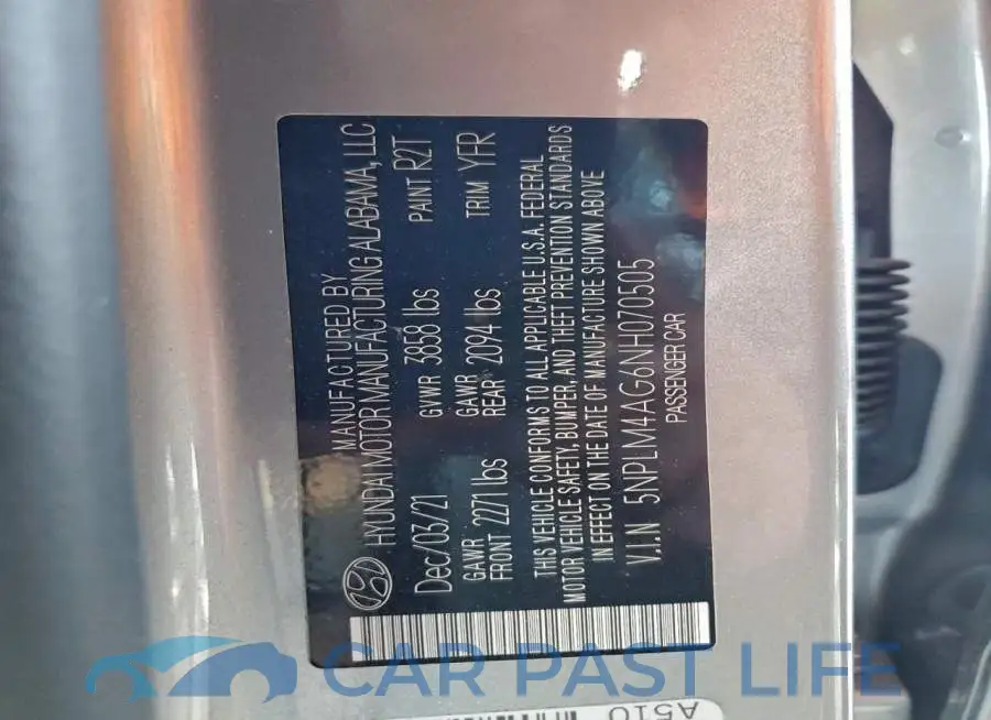 5NPLM4AG6NH070505# 13