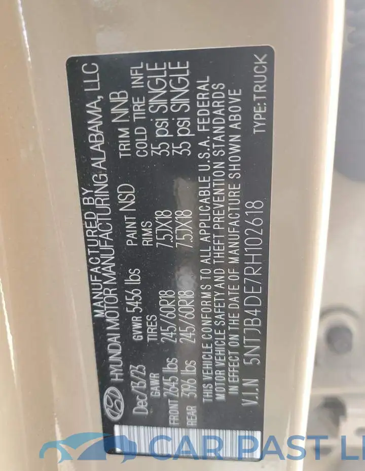 5NTJB4DE7RH102618# 12