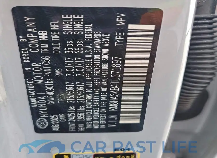 KM8HA3AB4TU371897# 12