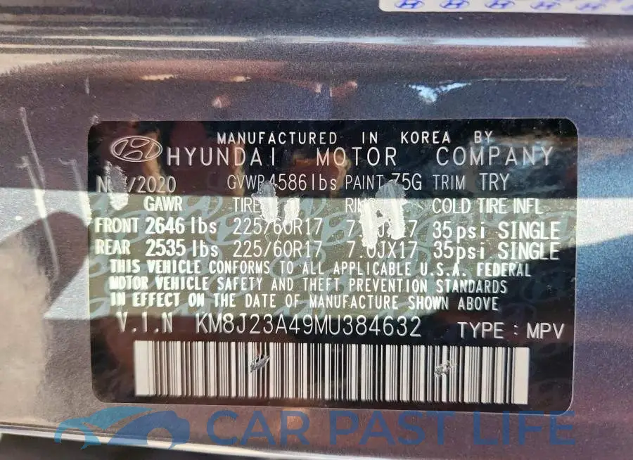 KM8J23A49MU384632# 12