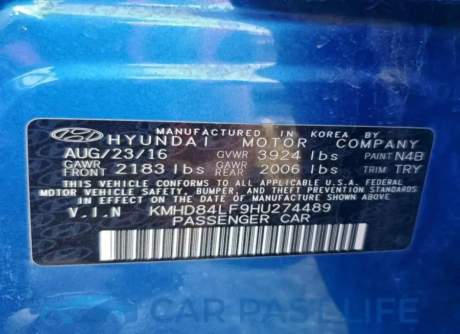 KMHD84LF9HU274489# 12