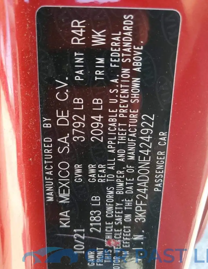 3KPF24AD0NE424922# 12