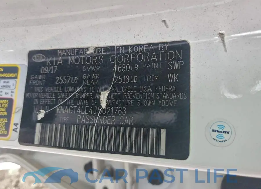 KNAGT4LE4J5021763# 13