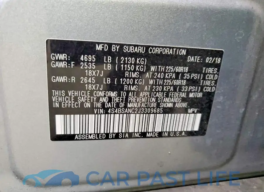 4S4BSANC2J3309685# 13