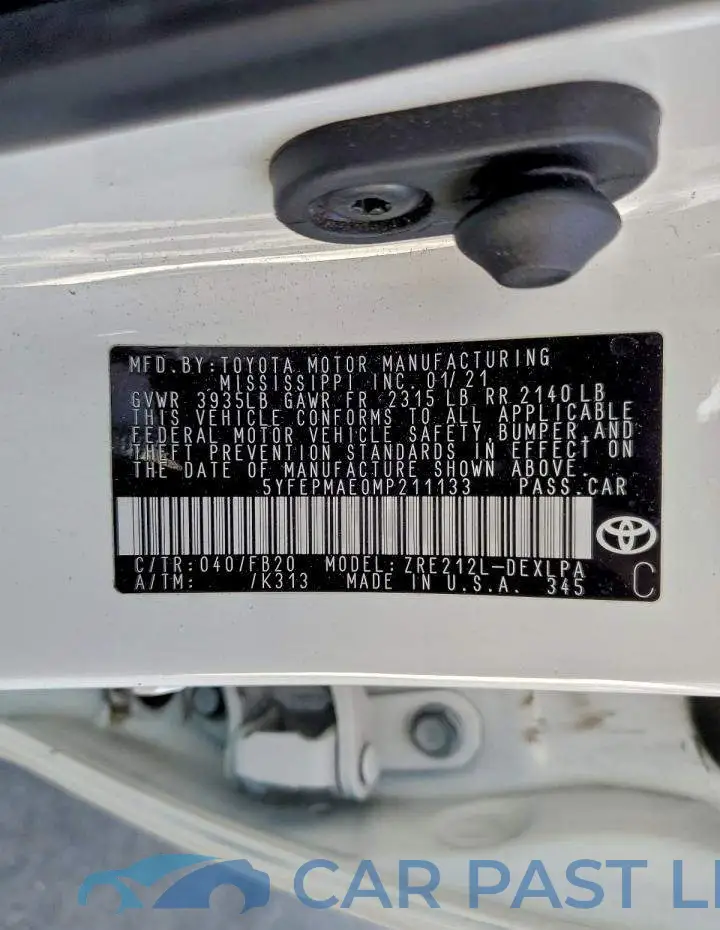 5YFEPMAE0MP211133# 12