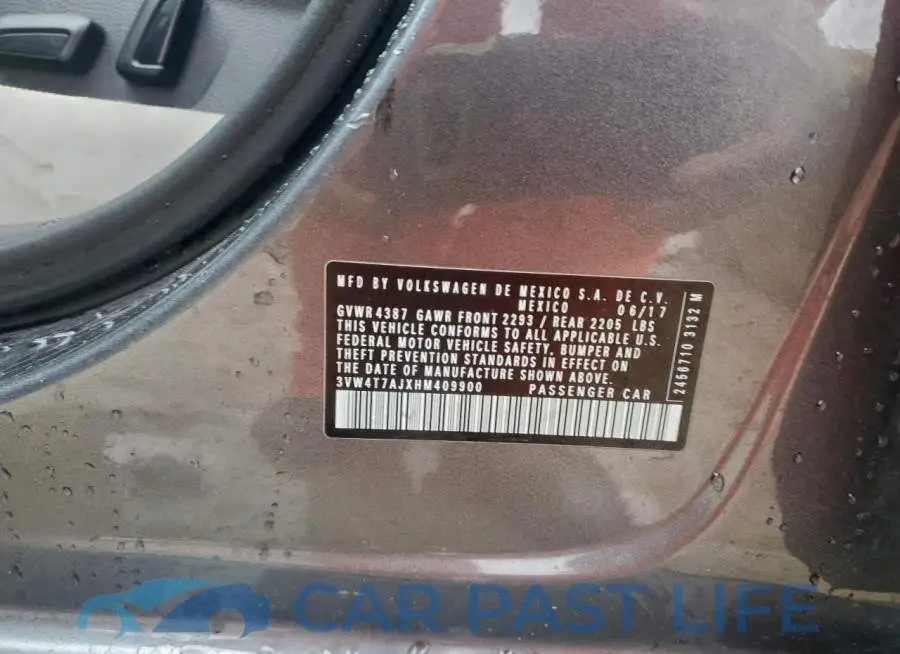 3VW4T7AJXHM409900# 12