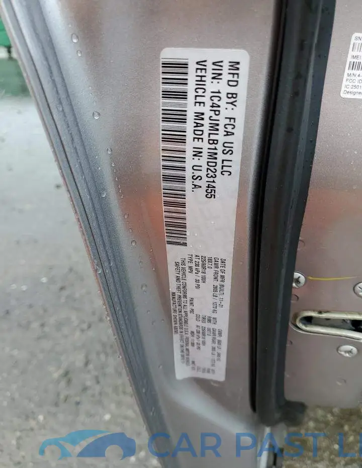 1C4PJMLB1MD231455# 13
