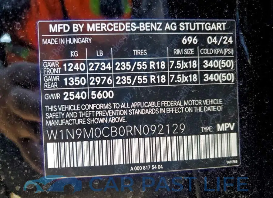 W1N9M0CB0RN092129# 12