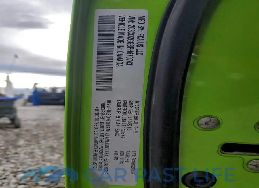 2C3CDZGG3PH670743# 13