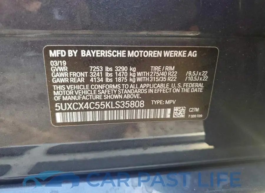 5UXCX4C55KLS35808# 13