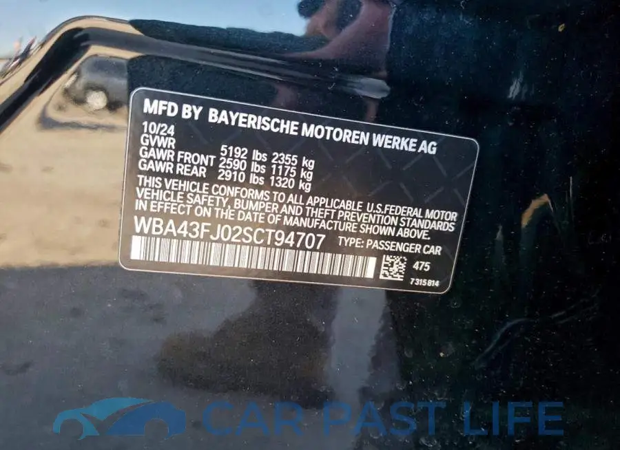 WBA43FJ02SCT94707# 12