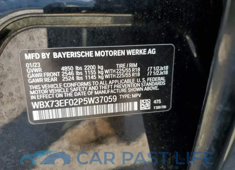 WBX73EF02P5W37059# 12