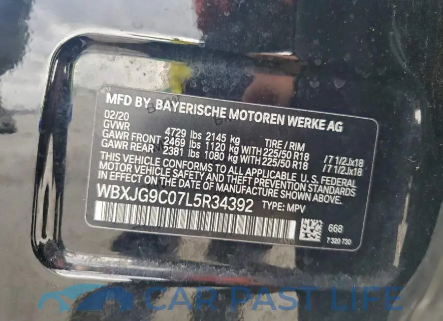 WBXJG9C07L5R34392# 12