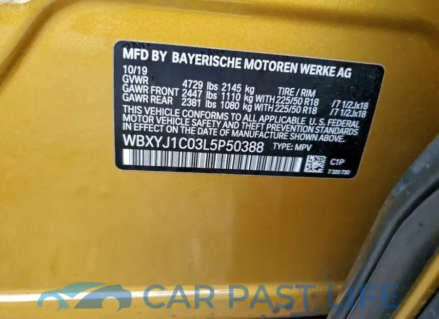WBXYJ1C03L5P50388# 12