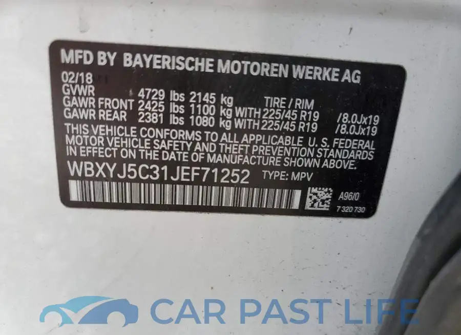 WBXYJ5C31JEF71252# 13