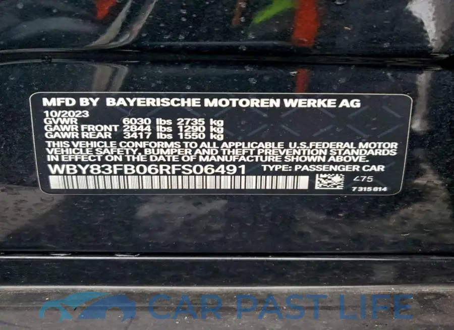 WBY83FB06RFS06491# 12
