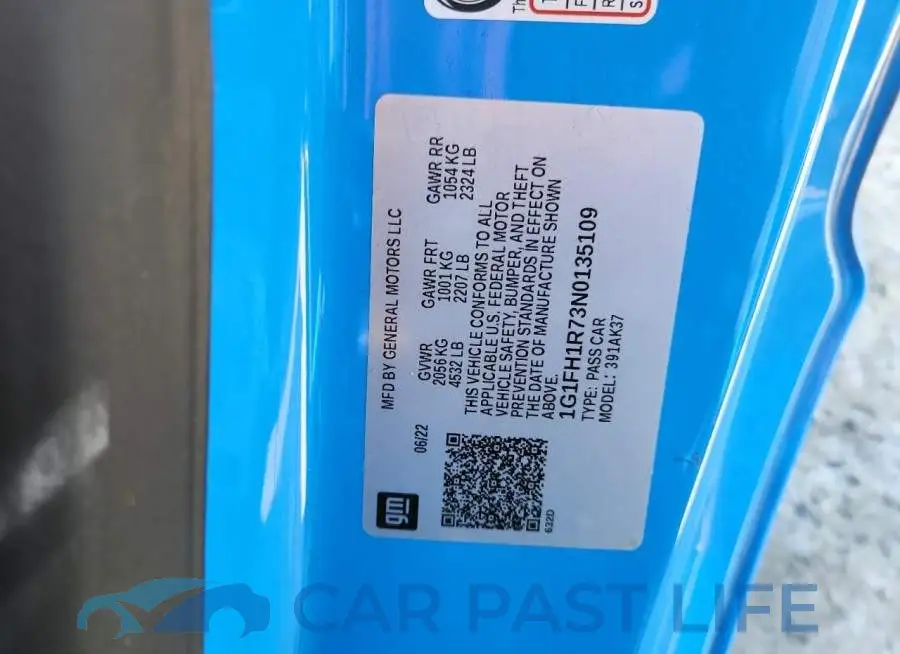 1G1FH1R73N0135109# 12