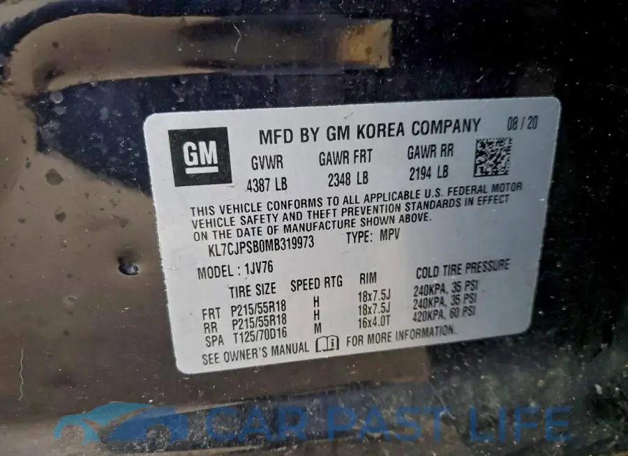 KL7CJPSB0MB319973# 14