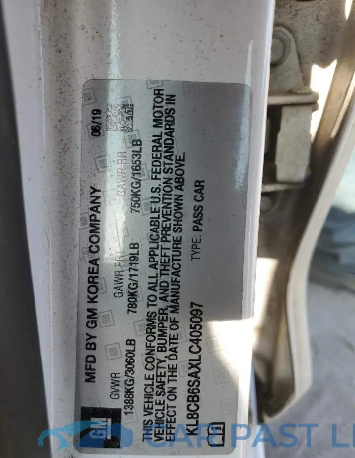 KL8CB6SAXLC405097# 13