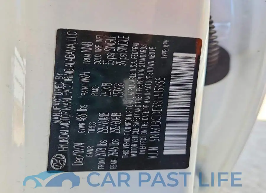 5NMJBCDE3SH515938# 13
