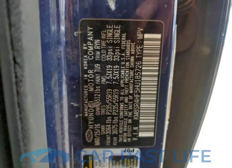 KM8SR4HF5HU185726# 12