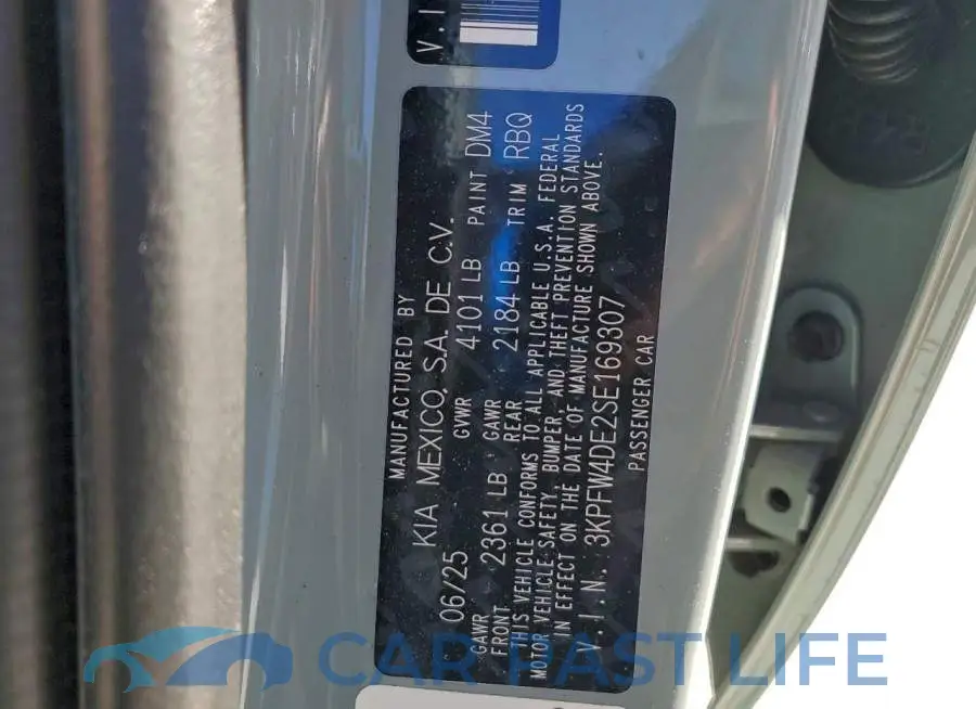 3KPFW4DE2SE169307# 13