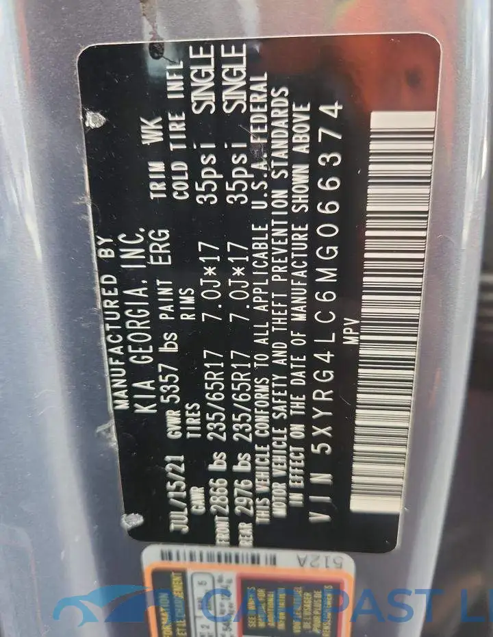 5XYRG4LC6MG066374# 13