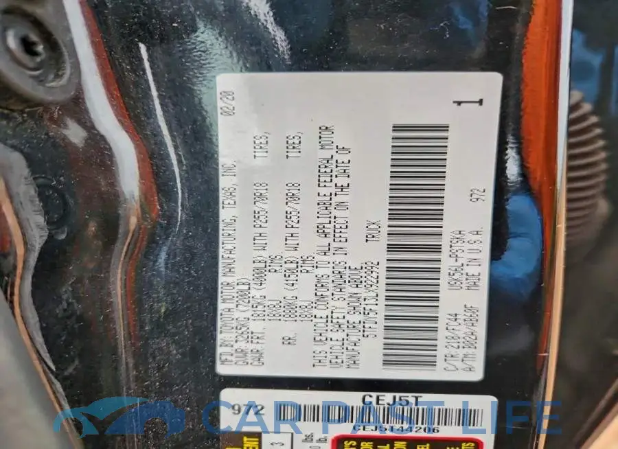 5TFDY5F13LX922992# 13