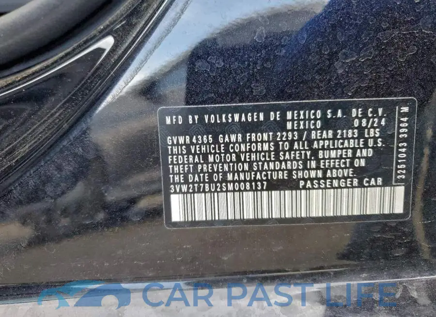 3VW2T7BU2SM008137# 12