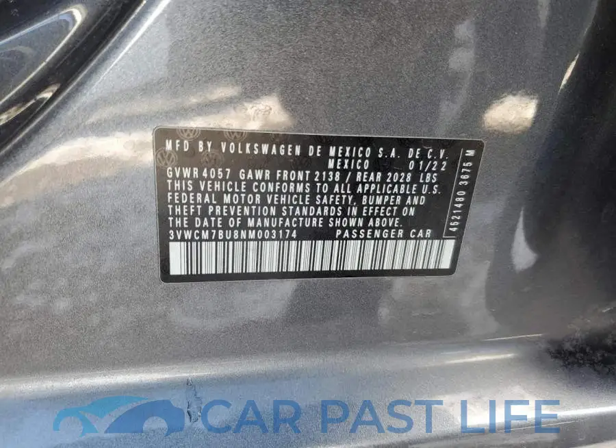 3VWCM7BU8NM003174# 12