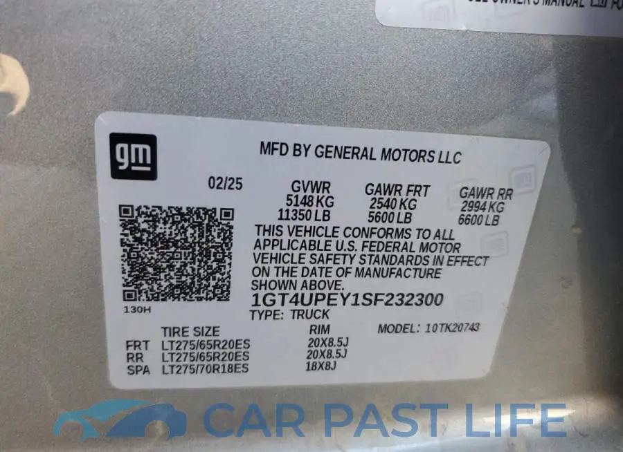 1GT4UPEY1SF232300# 13