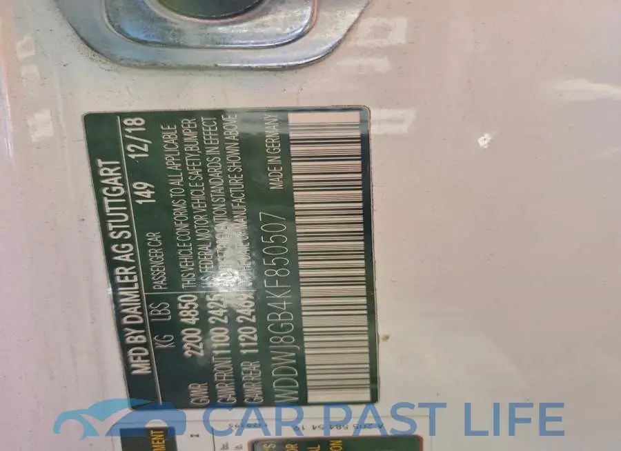 WDDWJ8GB4KF850507# 13