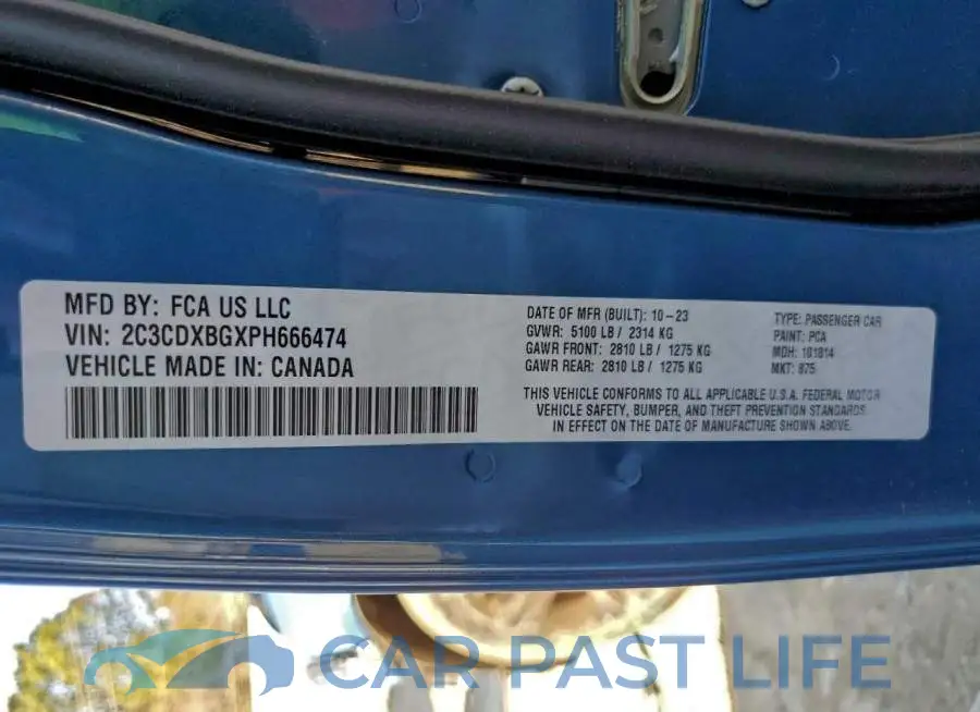 2C3CDXBGXPH666474# 12