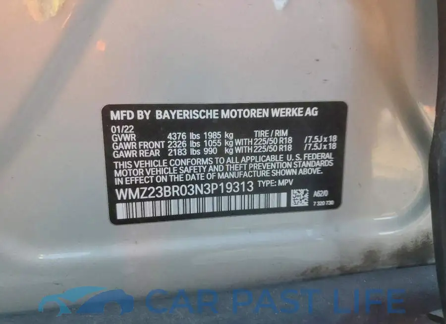 WMZ23BR03N3P19313# 12