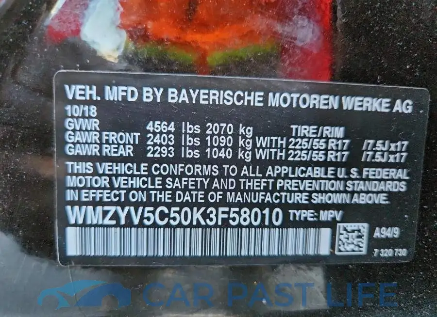 WMZYV5C50K3F58010# 12