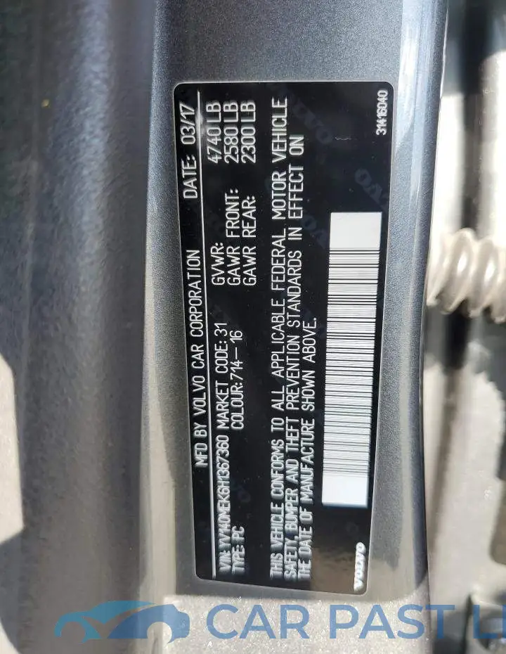 YV140MEK6H1367360# 12