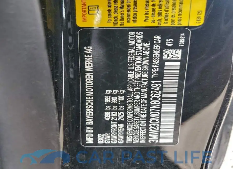 3MW23CM07N8C62491# 12