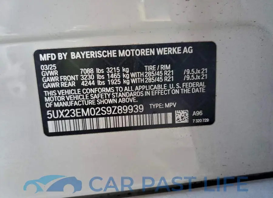 5UX23EM02S9Z89939# 13