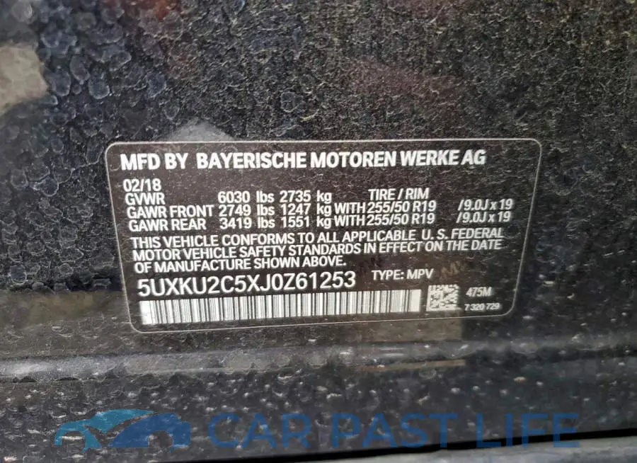 5UXKU2C5XJ0Z61253# 12