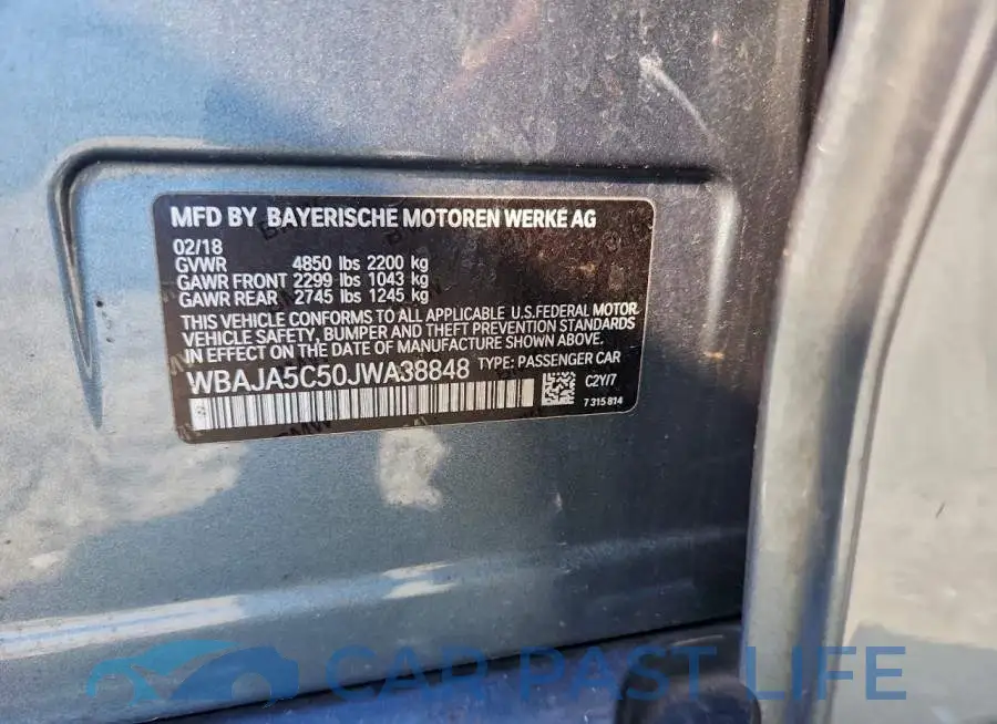 WBAJA5C50JWA38848# 12
