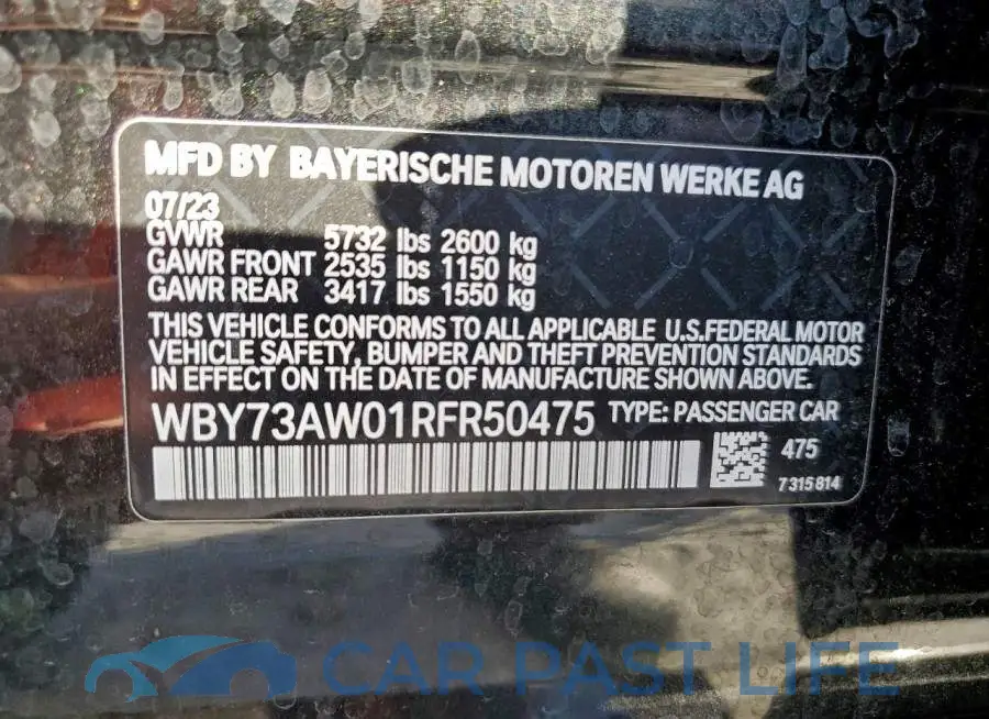WBY73AW01RFR50475# 12