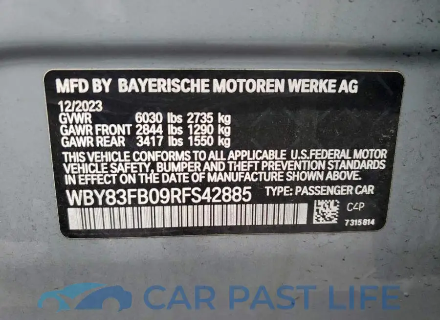 WBY83FB09RFS42885# 12