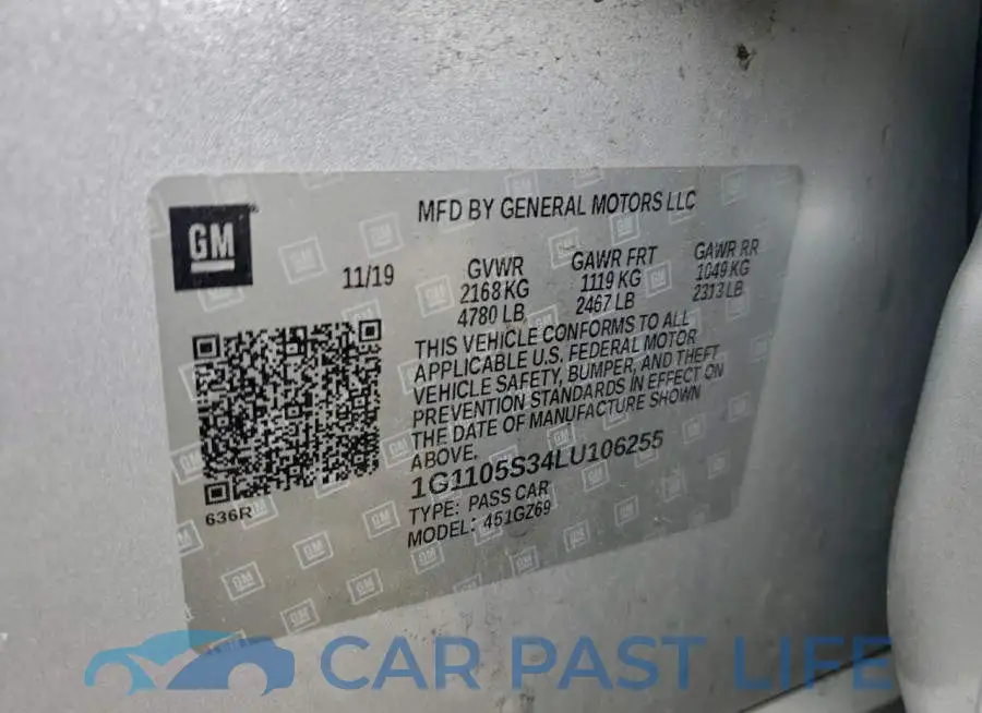 1G1105S34LU106255# 12