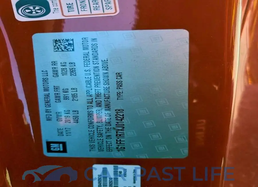 1G1FF1R7XJ0142218# 13