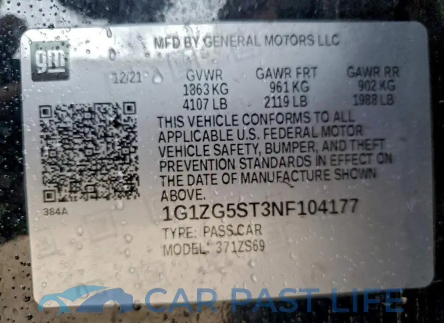 1G1ZG5ST3NF104177# 13