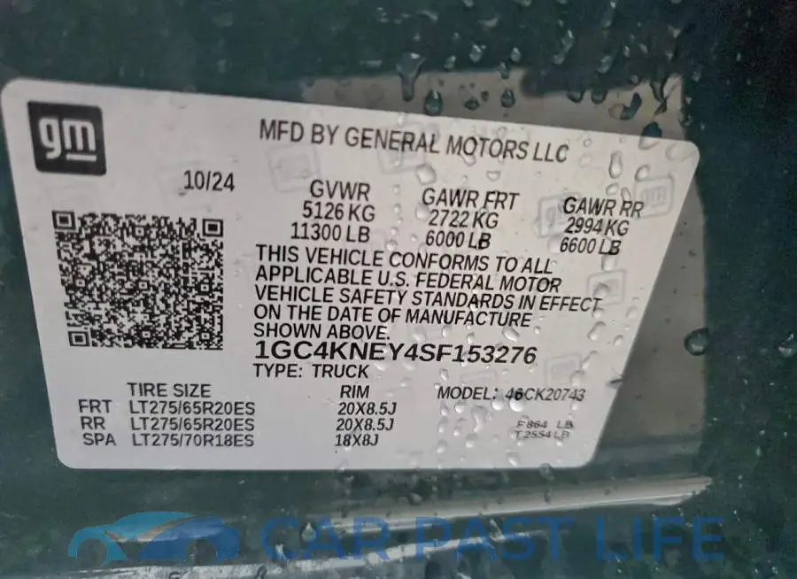 1GC4KNEY4SF153276# 12