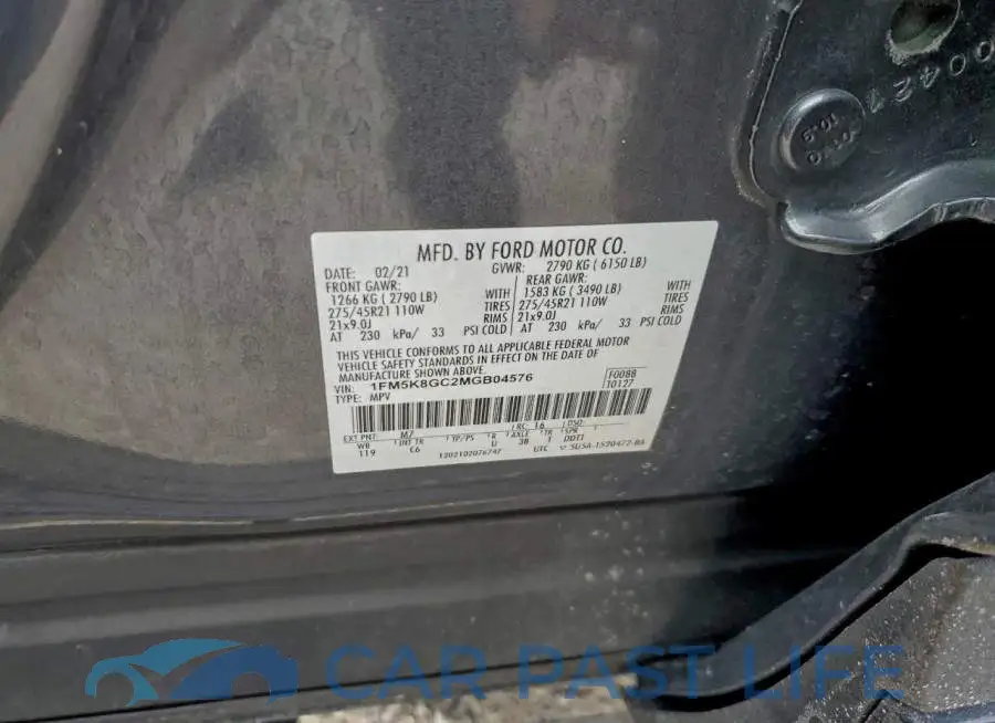 1FM5K8GC2MGB04576# 13