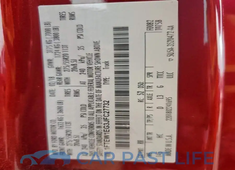 1FTEW1EG3JFC27732# 13